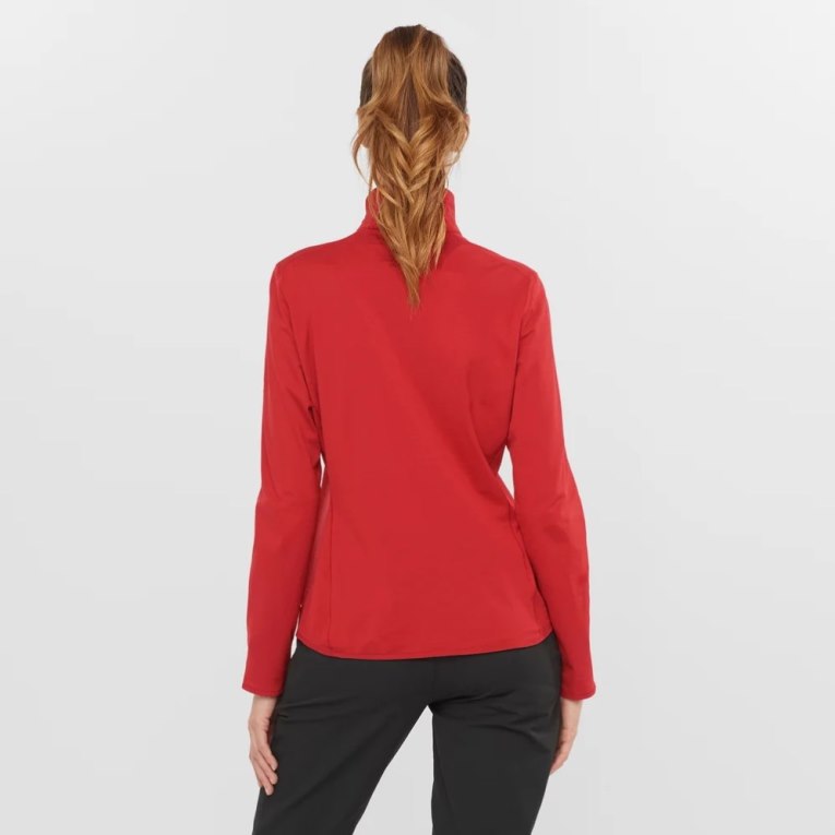 Red Salomon Essential Lightwarm Half Zip Women's Jackets | IE CV0298